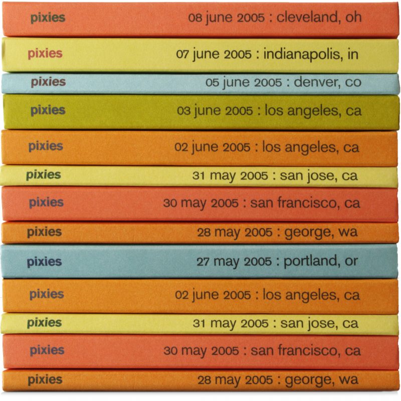 Pixies 2005 tour CD spines